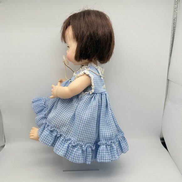 Madame Alexander Sweet Tears Doll #3627 Original Pacifier Blue Gingham Dress - Picture 5 of 12